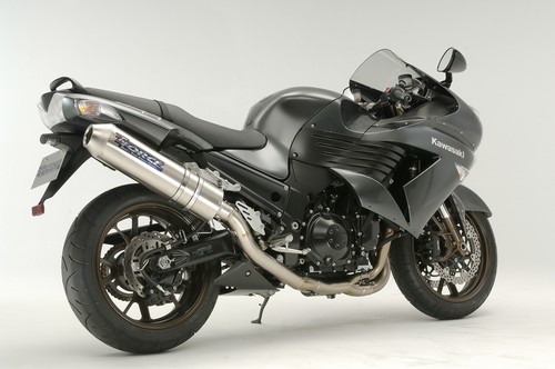 2006-2011 Kawasaki ZX14 TiForce Titanium Full Exhaust System - Cone End Cap  - High Mount - $400 OFF RETAIL